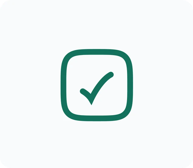 Foto van een checkmark